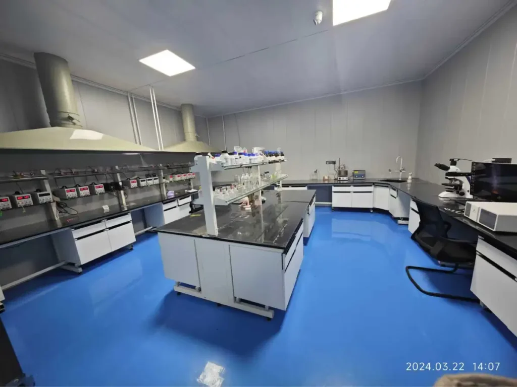 Quality control laboratory for titanium anode testing and inspection